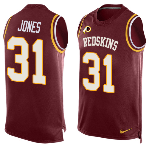 Men's Limited Matt Jones Nike Jersey Red - #31 Player Name & Number Tank Top NFL Washington Redskins